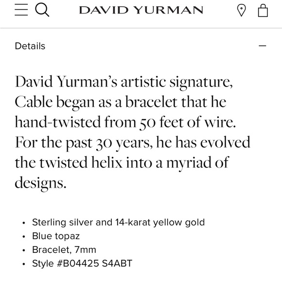 David Yurman 7mm Cable Bracelet - Picture 8 of 8